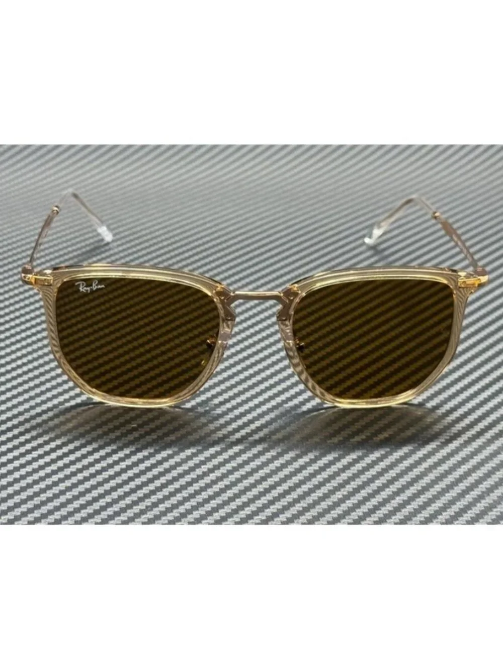 New Ray-Ban Men Transparent Beige Sunglasses 50-20-145
